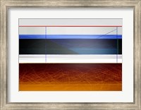 Abstract Blue and Bright Brown Fine Art Print