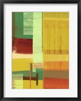 Green and Brown Abstract 2 Framed Print