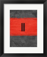 Grey and Red Abstract 1 Fine Art Print