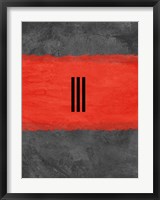 Grey and Red Abstract 1 Fine Art Print