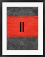 Grey and Red Abstract 1 Framed Print
