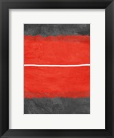 Grey and Red Abstract 2 Fine Art Print