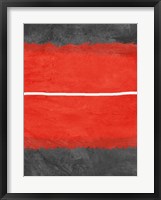 Grey and Red Abstract 2 Framed Print
