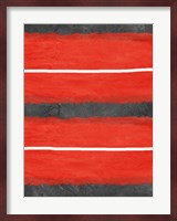 Grey and Red Abstract 3 Fine Art Print