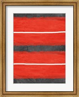 Grey and Red Abstract 3 Fine Art Print