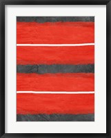 Grey and Red Abstract 3 Framed Print