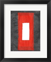 Grey and Red Abstract 4 Fine Art Print
