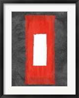 Grey and Red Abstract 4 Framed Print