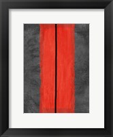 Grey and Red Abstract 5 Fine Art Print