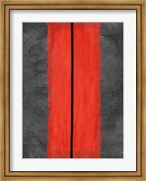 Grey and Red Abstract 5 Fine Art Print