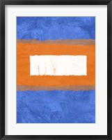 Blue and Orange Abstract Theme 1 Framed Print