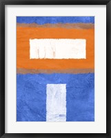 Blue and Orange Abstract Theme 2 Framed Print