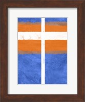 Blue and Orange Abstract Theme 3 Fine Art Print