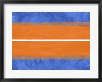 Blue and Orange Abstract Theme 4 Fine Art Print