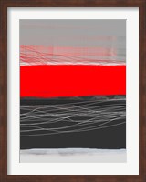 Abstract Stripe Theme Red Fine Art Print