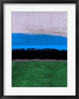 Abstract Stripe Theme Blue Framed Print