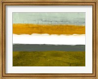 Abstract Stripe Theme Yellow and White Fine Art Print