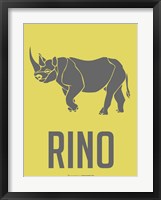 Rhino Grey Framed Print