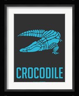 Crocodile Blue Framed Print