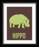 Hippo Green Framed Print