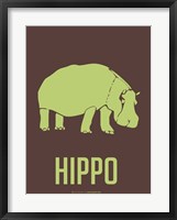 Hippo Green Framed Print