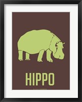 Hippo Green Framed Print