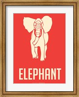 Elephant White Fine Art Print