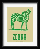 Zebra Green 2 Framed Print