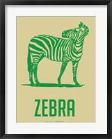 Zebra Green 2 Framed Print