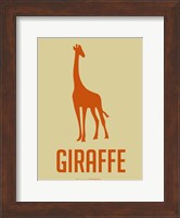 Giraffe Orange Fine Art Print