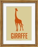 Giraffe Orange Fine Art Print