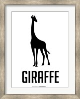 Giraffe Black Fine Art Print