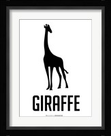 Giraffe Black Framed Print