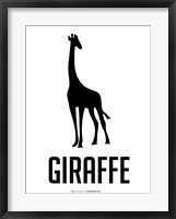 Giraffe Black Framed Print