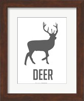 Deer Black Fine Art Print