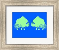 Two Green Oxes Fine Art Print