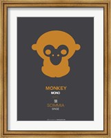 Orange Monkey Multilingual Fine Art Print
