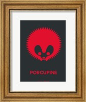 Dark Red Porcupine Multilingual Fine Art Print