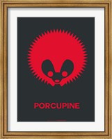 Dark Red Porcupine Multilingual Fine Art Print