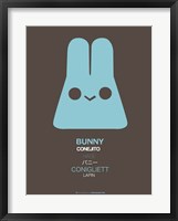 Blue Bunny Multilingual Fine Art Print
