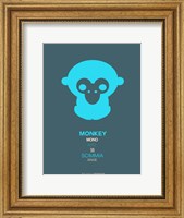 Blue Monkey Multilingual Fine Art Print