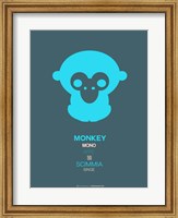 Blue Monkey Multilingual Fine Art Print