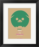 Green Piggy Multilingual Fine Art Print