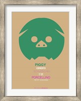 Green Piggy Multilingual Fine Art Print