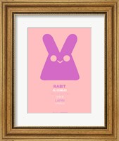 Pink Rabbit Multilingual Fine Art Print