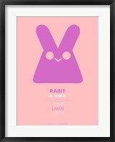 Pink Rabbit Multilingual Fine Art Print