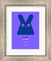 Purple Rabbit Multilingual Fine Art Print