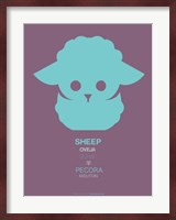 Green Sheep Multilingual Fine Art Print