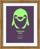 Green Penguin Multilingual Fine Art Print