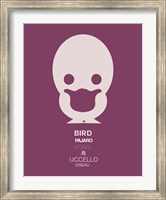 Purple Bird Multilingual Fine Art Print